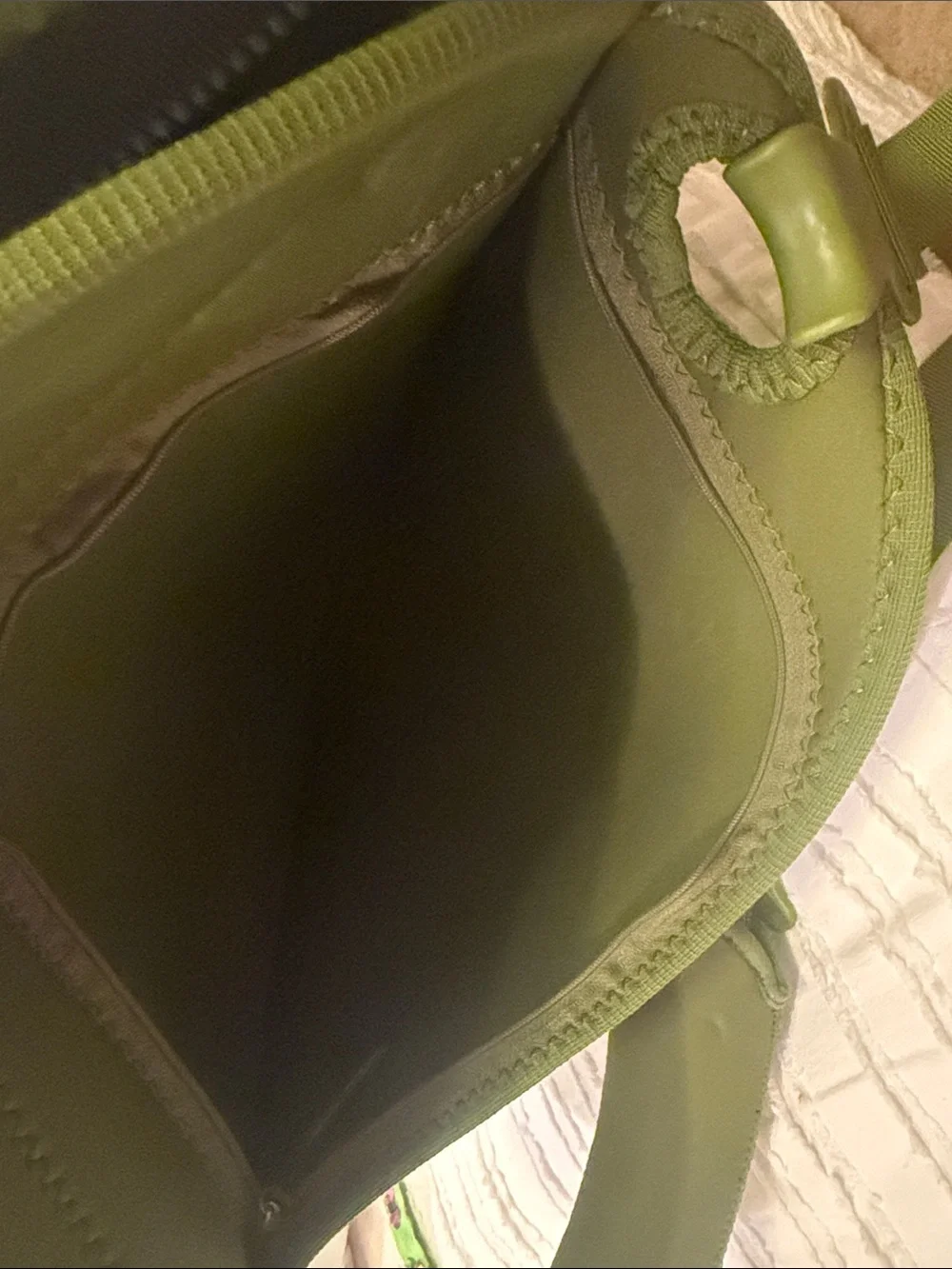 Olive Green Women's Laptop Bag with Top Handle